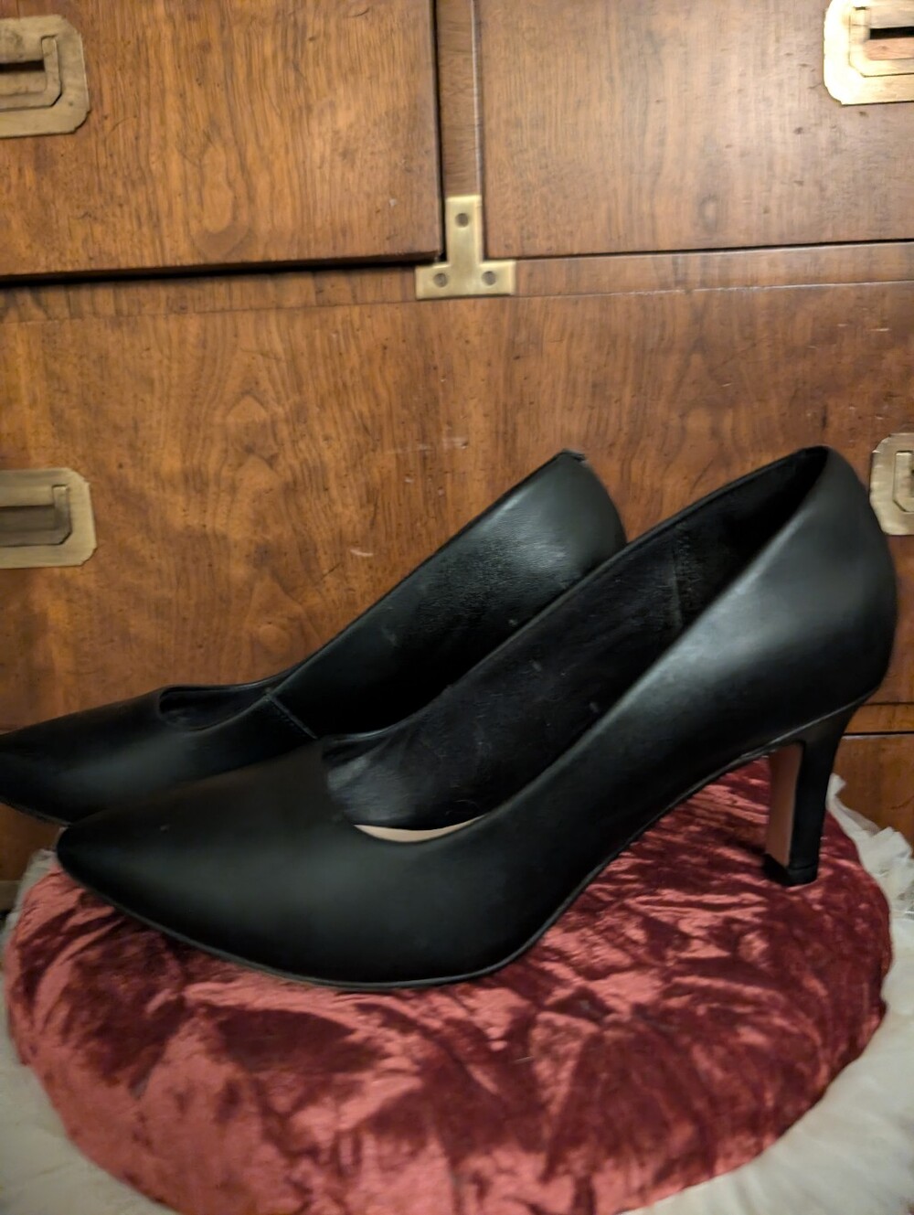 Clarks Navy Blue Pointed Toe Pumps W 8.5 M 6